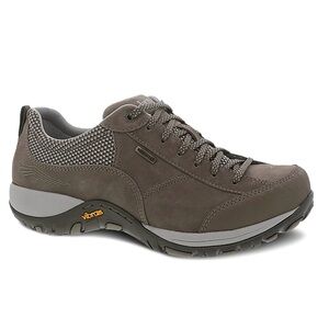 Womens Dansko Paisley Outdoor Waterproof Trail Sneakers, Grey Suede & L…